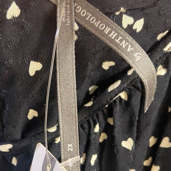 Anthropologie Black and White heart burst midi dress 2X NWT - Picture 10 of 10